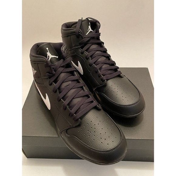 Nike Air Jordan 1 Mid TD Black Football Cleats FJ6805-001 Men’s main image 2